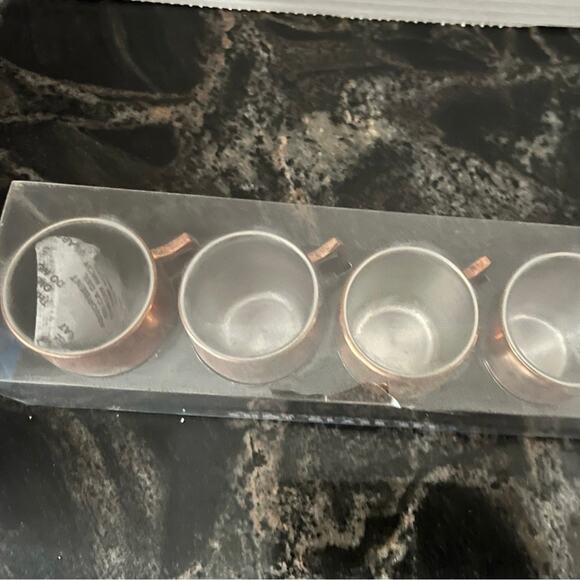 ˚₊‧꒰ა ☆ ໒꒱ ‧₊˚ Two 4 Pc MOSCOW MULE SHOT GLASS SET (3B-DT) - Picture 3 of 5